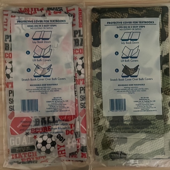 STRETCHABLE BOOK COVER Set of 6: 4 jumbo, 2 standard NWT - Picture 10 of 10